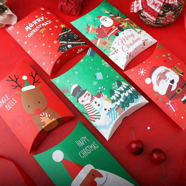 Custom Christmas Pillow Boxes